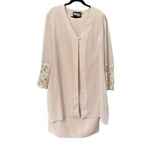 Ursula of Switzerland 2 pc dress 16 Mother of Bride Treuseau Dress Bling Made US